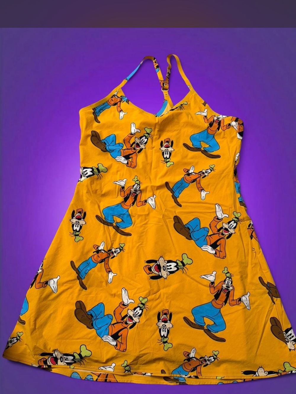 Disney Yellow Goofy Print Sundress